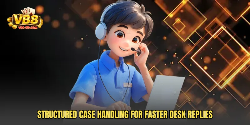 Structured case handling for faster desk replies